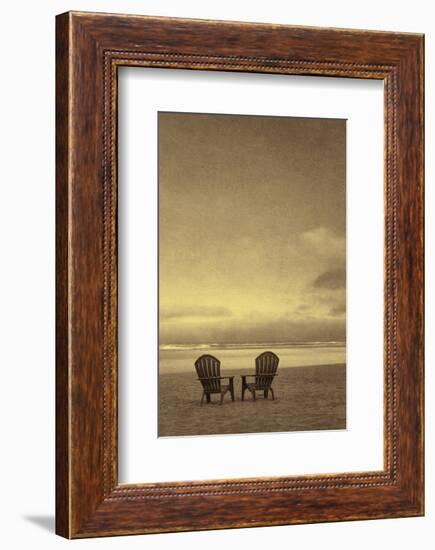 Schwartz - Two Beach Chairs-Don Schwartz-Framed Art Print