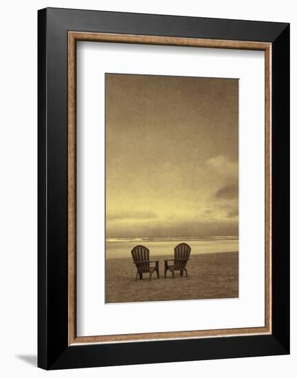 Schwartz - Two Beach Chairs-Don Schwartz-Framed Art Print