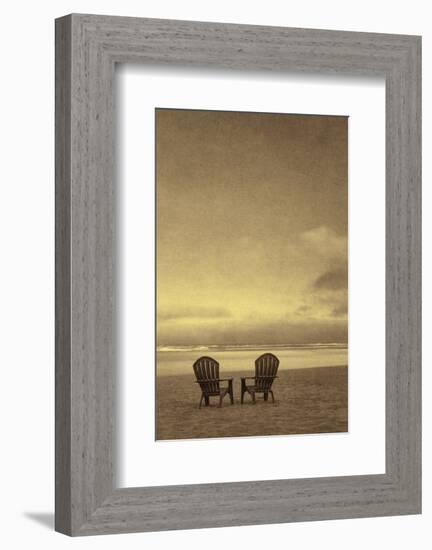 Schwartz - Two Beach Chairs-Don Schwartz-Framed Art Print