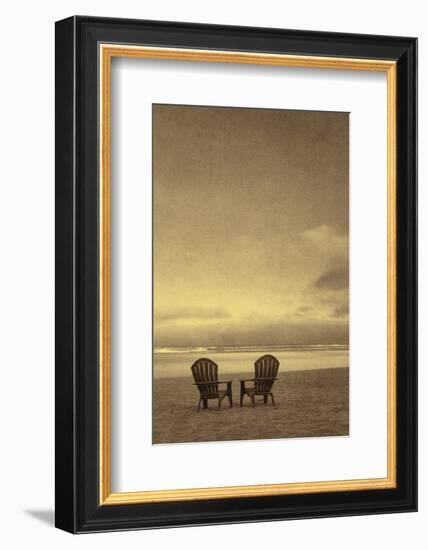 Schwartz - Two Beach Chairs-Don Schwartz-Framed Art Print