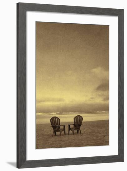 Schwartz - Two Beach Chairs-Don Schwartz-Framed Art Print