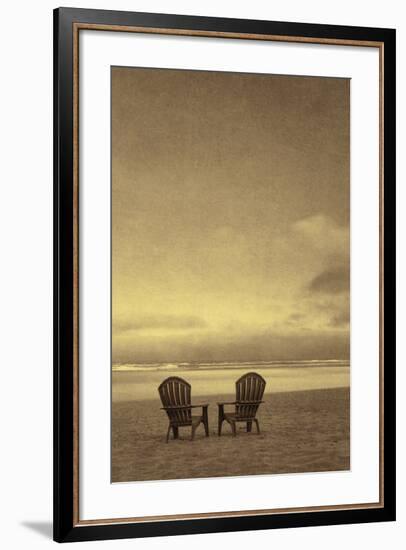 Schwartz - Two Beach Chairs-Don Schwartz-Framed Art Print