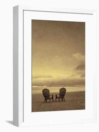 Schwartz - Two Beach Chairs-Don Schwartz-Framed Art Print