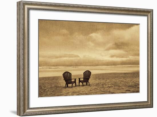 Schwartz - Two Chairs on the Sand-Don Schwartz-Framed Premium Giclee Print