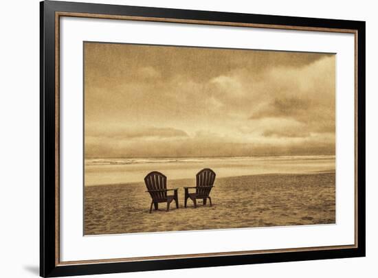 Schwartz - Two Chairs on the Sand-Don Schwartz-Framed Premium Giclee Print