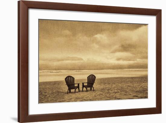 Schwartz - Two Chairs on the Sand-Don Schwartz-Framed Premium Giclee Print