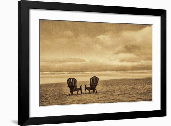 Schwartz - Two Chairs on the Sand-Don Schwartz-Framed Premium Giclee Print