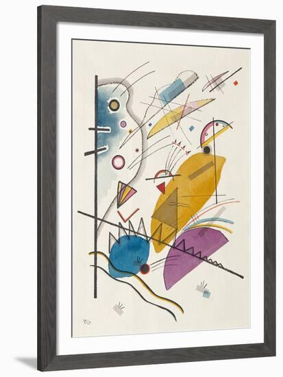 Schwarze Striche, 1913-Wassily Kandinsky-Framed Premium Giclee Print