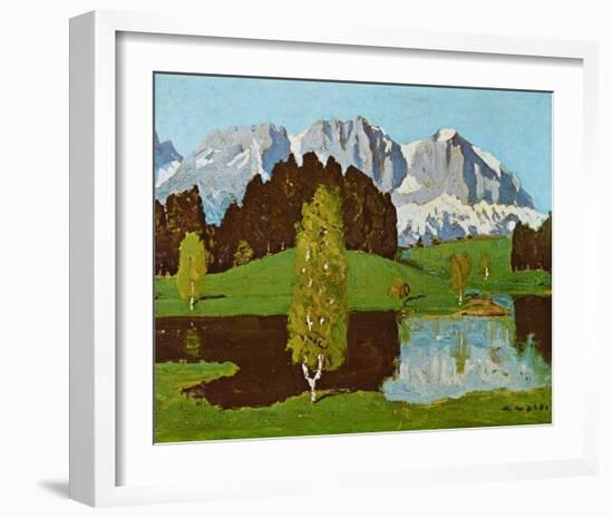 Schwarzsee near Kitzbuehel-Alfons Walde-Framed Art Print