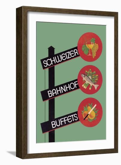 Schweizer Bahnhof Buffets-Charles Kuhn-Framed Art Print