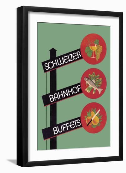 Schweizer Bahnhof Buffets-Charles Kuhn-Framed Art Print