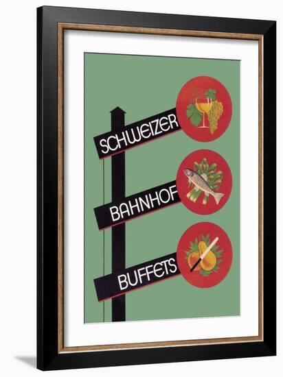 Schweizer Bahnhof Buffets-Charles Kuhn-Framed Art Print