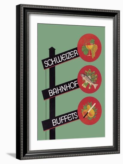 Schweizer Bahnhof Buffets-Charles Kuhn-Framed Art Print