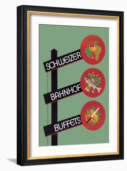 Schweizer Bahnhof Buffets-Charles Kuhn-Framed Art Print