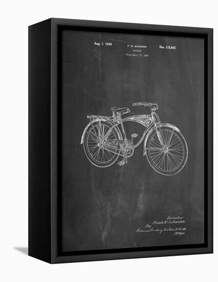 Schwinn 1939 BC117 Bicycle Patent-Cole Borders-Framed Stretched Canvas