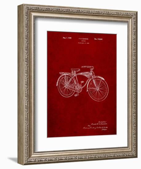 Schwinn 1939 BC117 Bicycle Patent-Cole Borders-Framed Art Print