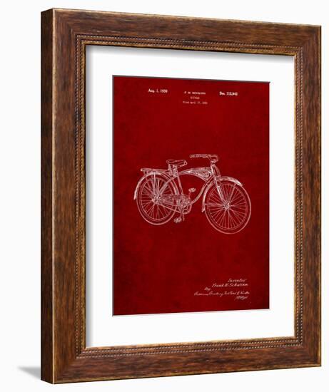 Schwinn 1939 BC117 Bicycle Patent-Cole Borders-Framed Art Print