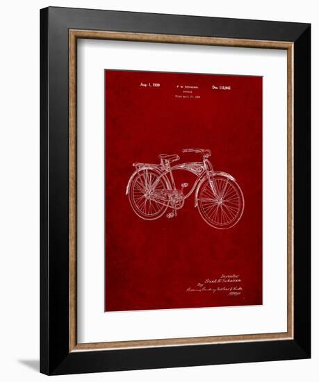 Schwinn 1939 BC117 Bicycle Patent-Cole Borders-Framed Art Print