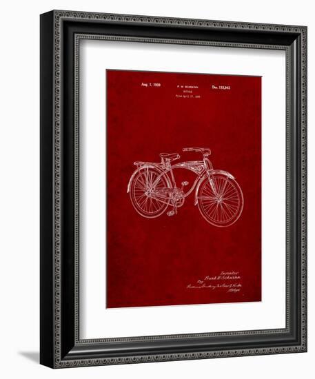 Schwinn 1939 BC117 Bicycle Patent-Cole Borders-Framed Art Print