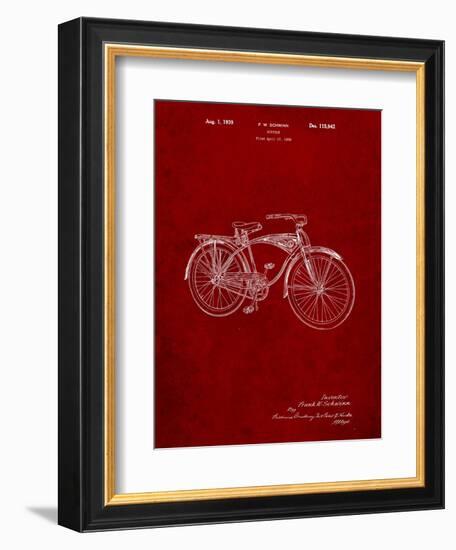 Schwinn 1939 BC117 Bicycle Patent-Cole Borders-Framed Art Print