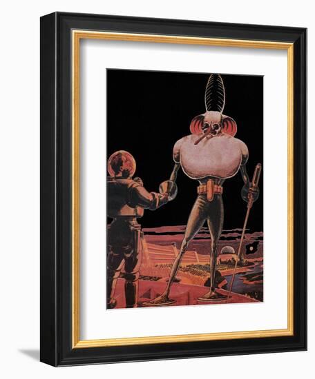 Sci Fi - Alien and Astronaut, 1939-Frank R. Paul-Framed Giclee Print