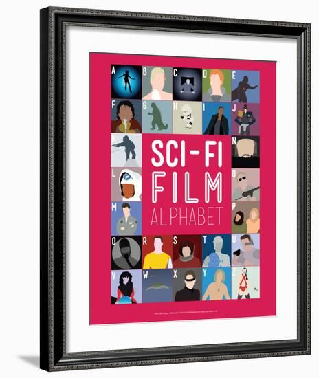 Sci-Fi Film Alphabet - A to Z-Stephen Wildish-Framed Giclee Print