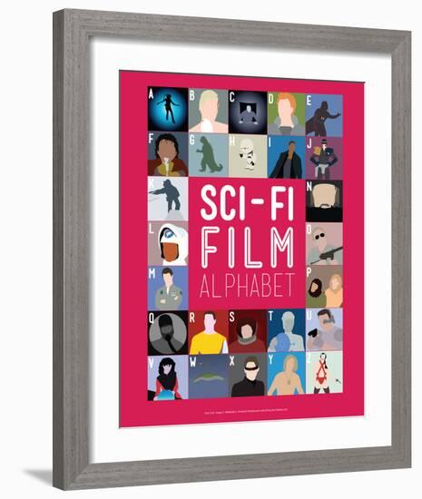 Sci-Fi Film Alphabet - A to Z-Stephen Wildish-Framed Giclee Print