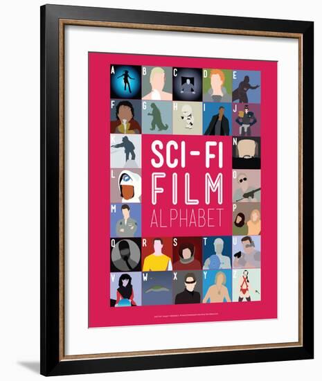 Sci-Fi Film Alphabet - A to Z-Stephen Wildish-Framed Giclee Print