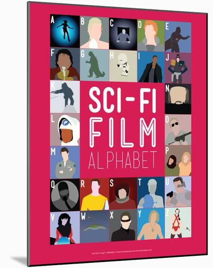 Sci-Fi Film Alphabet - A to Z-Stephen Wildish-Mounted Giclee Print