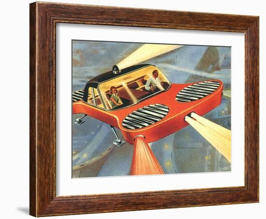 Sci Fi - Futuristic Automobile, 1958-null-Framed Giclee Print