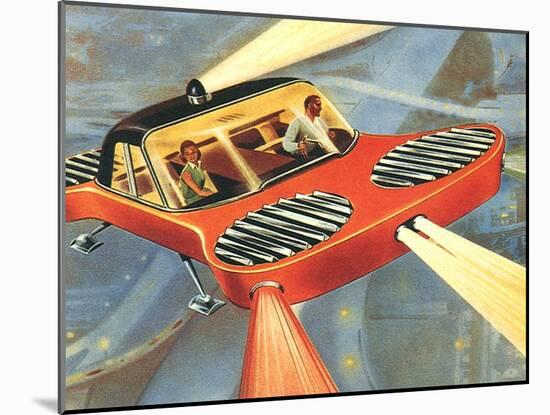 Sci Fi - Futuristic Automobile, 1958-null-Mounted Giclee Print