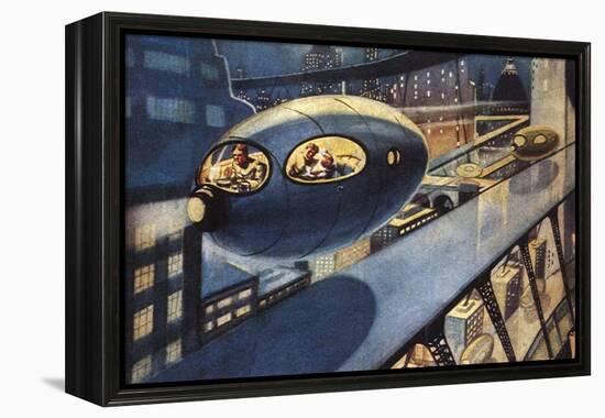 Sci Fi - Futuristic City Scene, 1932-Leo Morey-Framed Premier Image Canvas