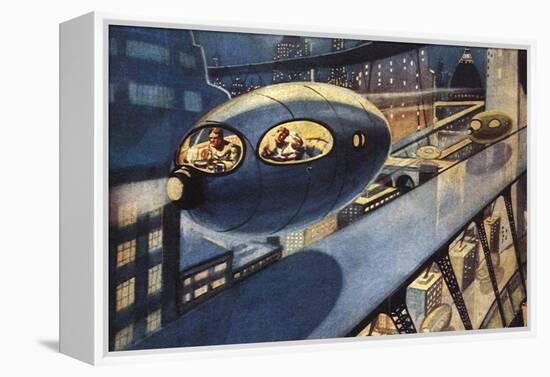 Sci Fi - Futuristic City Scene, 1932-Leo Morey-Framed Premier Image Canvas