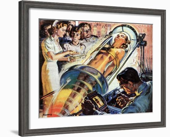 Sci Fi - Futuristic Hospital, 1939-null-Framed Giclee Print