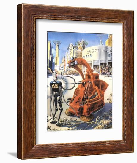 Sci Fi - Futuristic Robots, 1953-Frank R. Paul-Framed Giclee Print