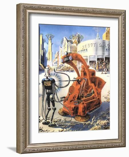 Sci Fi - Futuristic Robots, 1953-Frank R. Paul-Framed Giclee Print