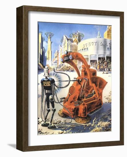 Sci Fi - Futuristic Robots, 1953-Frank R. Paul-Framed Giclee Print