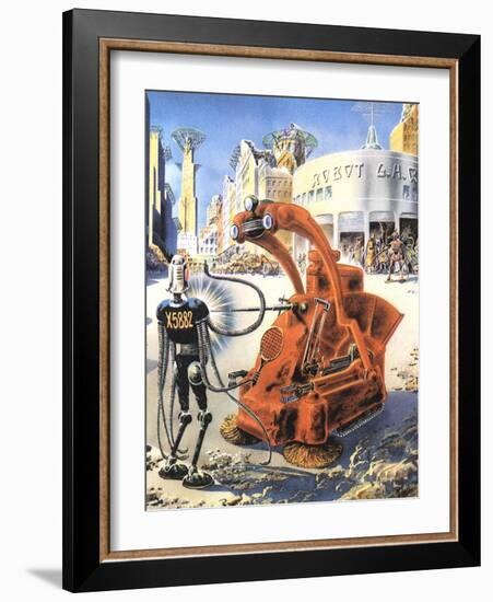 Sci Fi - Futuristic Robots, 1953-Frank R. Paul-Framed Giclee Print