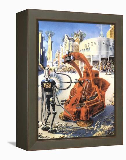 Sci Fi - Futuristic Robots, 1953-Frank R. Paul-Framed Premier Image Canvas