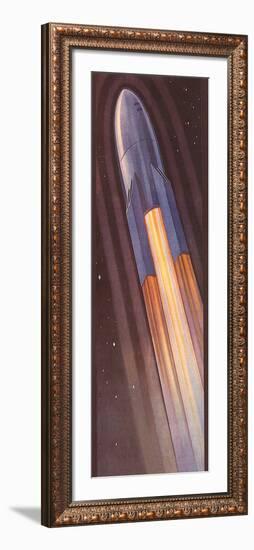 Sci Fi - Futuristic Rocket, 1928-null-Framed Giclee Print