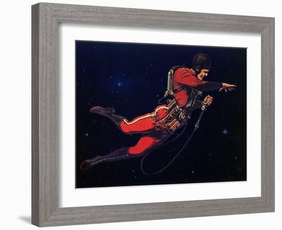 Sci Fi - Gravitron Jet Pack, 1928-Frank R. Paul-Framed Giclee Print