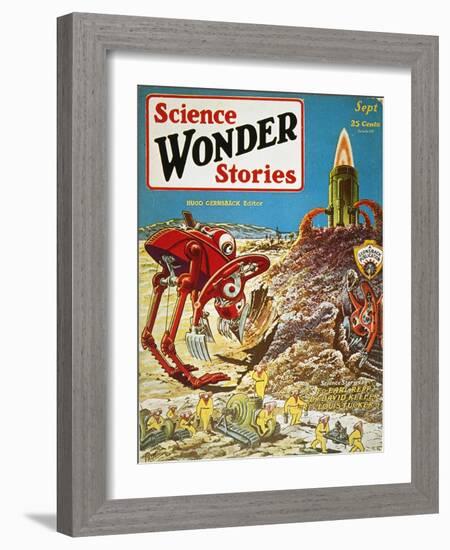 Sci-Fi Magazine Cover, 1929-Frank R. Paul-Framed Giclee Print