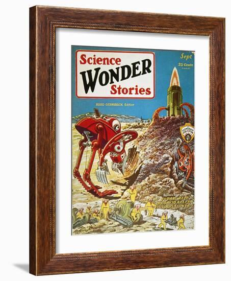 Sci-Fi Magazine Cover, 1929-Frank R. Paul-Framed Giclee Print