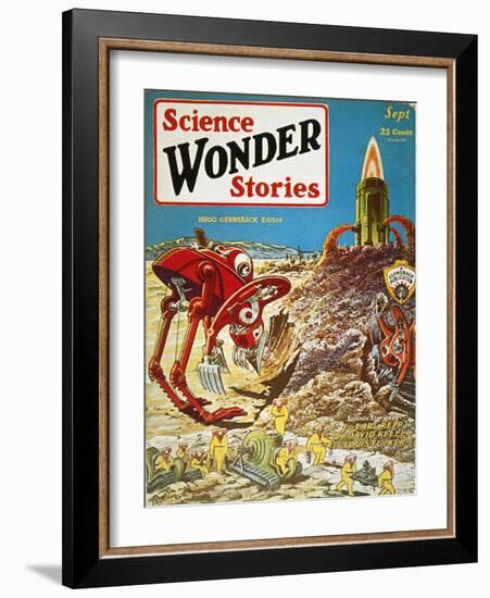 Sci-Fi Magazine Cover, 1929-Frank R. Paul-Framed Giclee Print