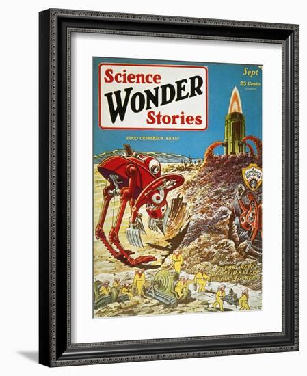 Sci-Fi Magazine Cover, 1929-Frank R. Paul-Framed Giclee Print