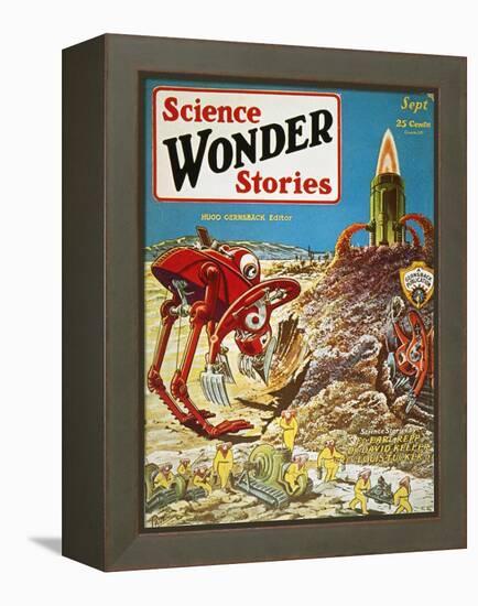 Sci-Fi Magazine Cover, 1929-Frank R. Paul-Framed Premier Image Canvas