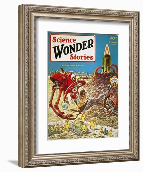 Sci-Fi Magazine Cover, 1929-Frank R. Paul-Framed Giclee Print