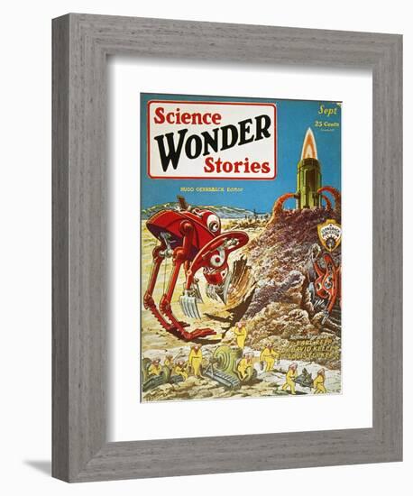 Sci-Fi Magazine Cover, 1929-Frank R. Paul-Framed Giclee Print