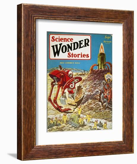 Sci-Fi Magazine Cover, 1929-Frank R. Paul-Framed Giclee Print