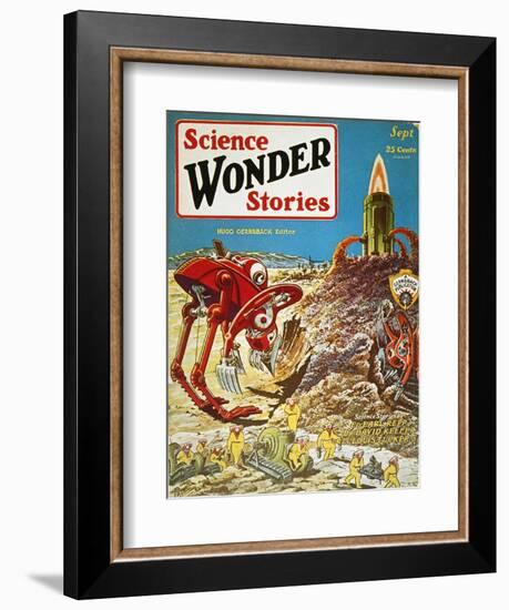 Sci-Fi Magazine Cover, 1929-Frank R. Paul-Framed Giclee Print